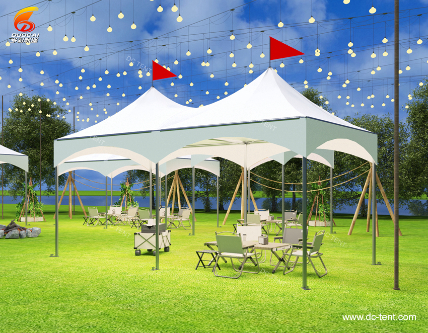Outdoor doubule quick peak waterproof and UV resistant large capacity tent