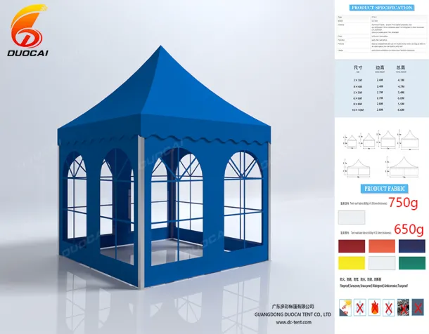 Aluminum Eco-friendly Commercial pagoda Tent 3x3m 4x4m 5x5m