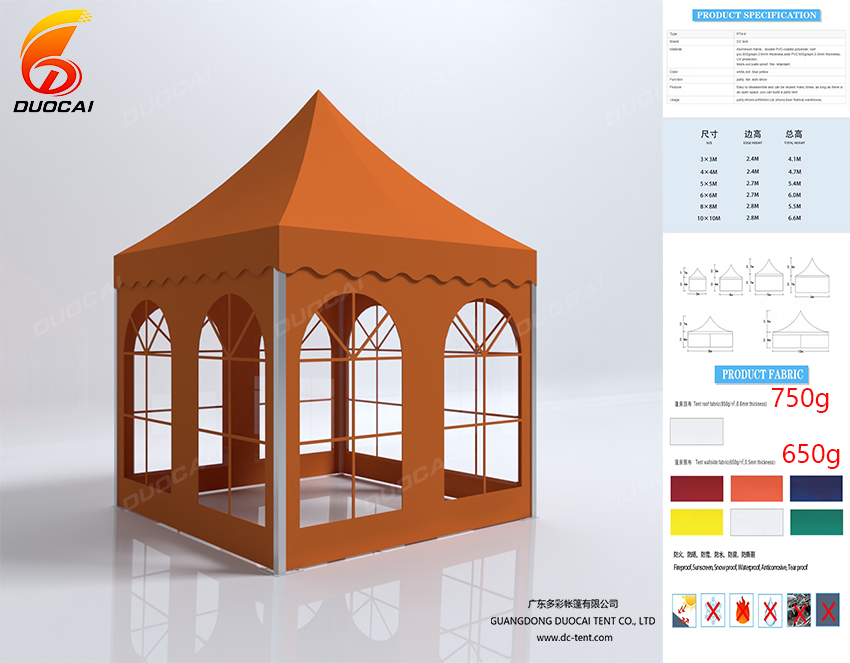 Aluminum Eco-friendly Commercial Tent 3x3m 4x4m 5x5m