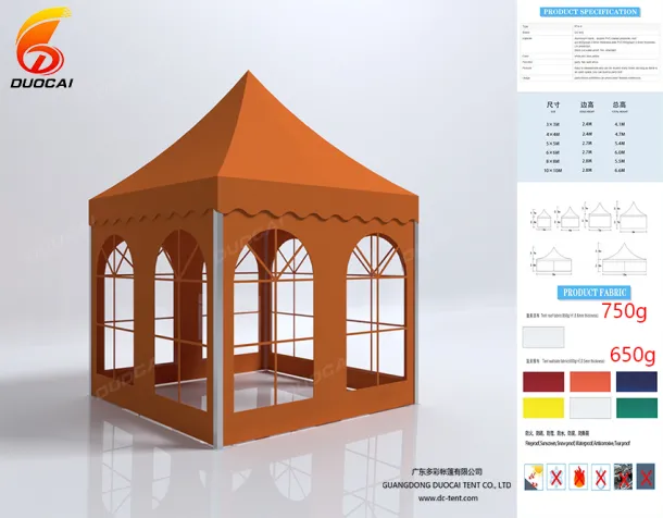 Aluminum Eco-friendly Commercial pagoda Tent 3x3m 4x4m 5x5m