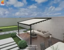 Outdoor Aluminum Frame Glass Awning Pergola Glass Roof Electric Glass Gazebo