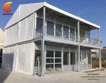 High Quality Aluminum Structure Glass Doors and Windows Double Decker Tent