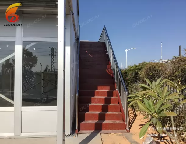 High Quality Aluminum Structure Glass Doors and Windows Double Decker Tent