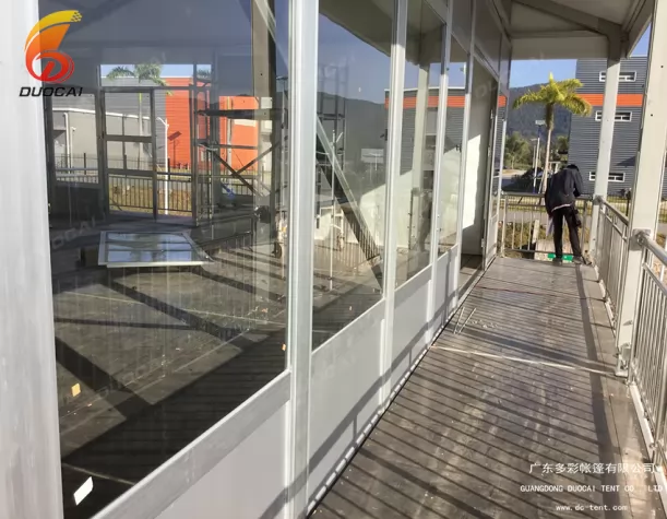 High Quality Aluminum Structure Glass Doors and Windows Double Decker Tent