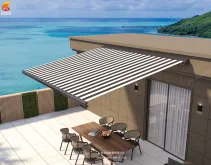 Acrylic Awnings Outdoor Garden Heavy Duty Full Cassette Remote Controlled Aluminum Automated Awning Retractable
