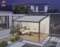 Motorized Retractable Roof pvc pergola For Patio