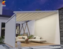 Rectractable roof pvc aluminum frame Motorized pergolas 