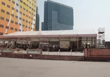 The shining application of mixed church tents in overseas high-end events