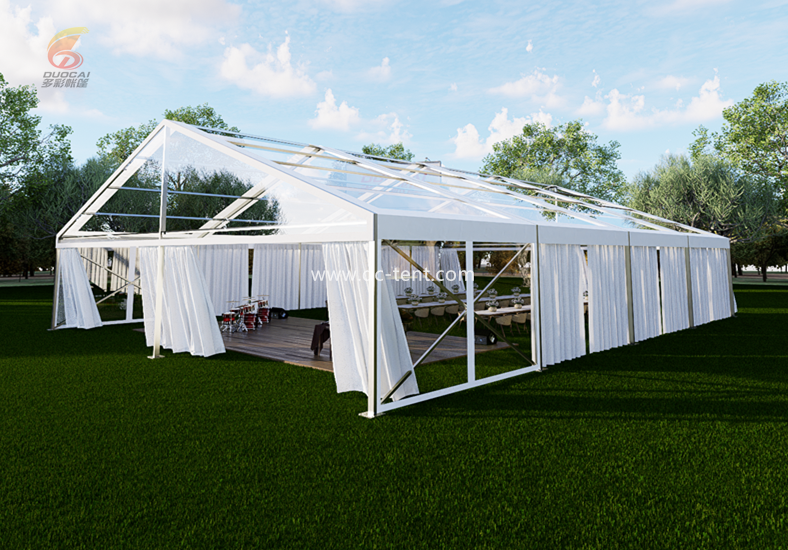 Analysis of the unique design elements of transparent party tents