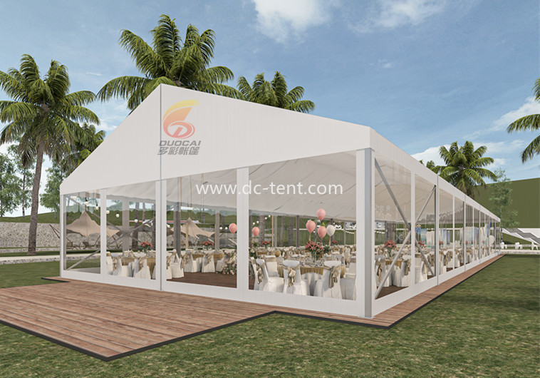 What are the factors that affect the price of transparent party tents
