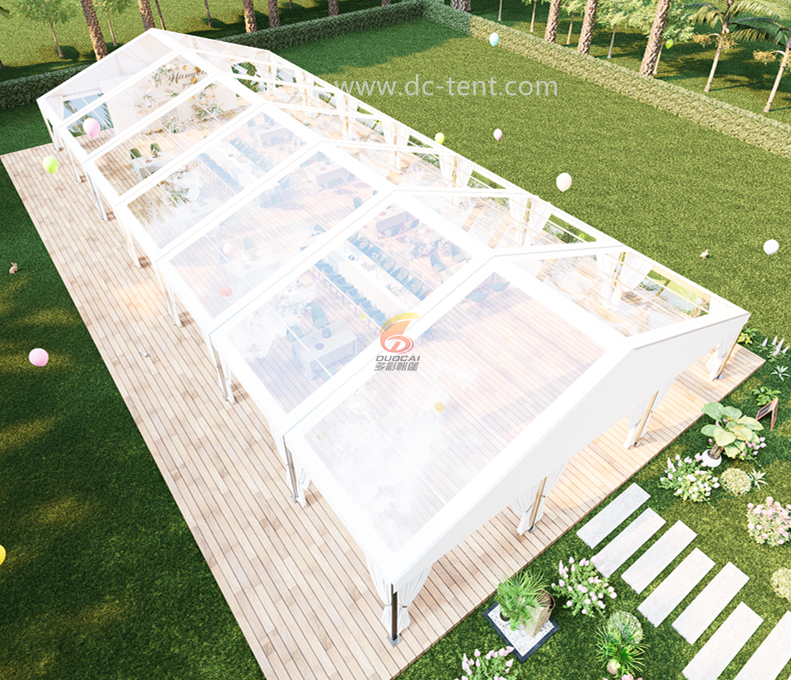 Application of environmentally friendly materials in transparent party tents