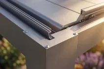 Electric Aluminum Louvered Pergola LED Lights Rainproof Gazebo