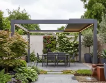  Perspective aluminum Louvered Pergolas  with Adjustable Roof