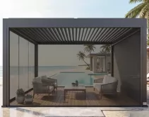 Aluminum waterproof shutter Louvered Pergolas