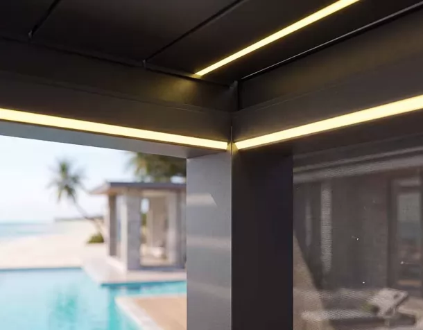 Aluminum waterproof shutter Louvered Pergolas