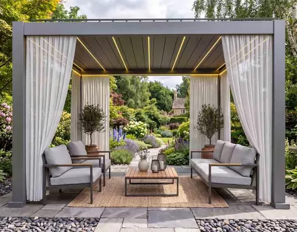 Sunshade and Heat Louvered Pergolas