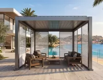 Manual  Louvered Pergolas aluminum Roof Manual  outdoor 