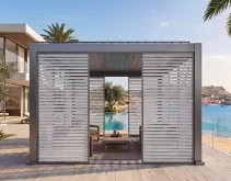 Manual  Louvered Pergolas aluminum Roof Manual  outdoor 