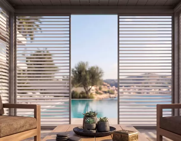 Manual  Louvered Pergolas aluminum Roof Manual  outdoor 