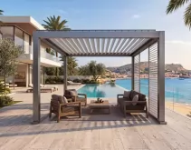 Manual  Louvered Pergolas aluminum Roof Manual  outdoor 