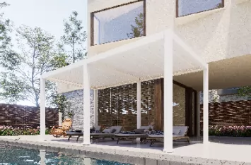 Intelligent Electric Control Modern Aluminum Pavilion Louvers | Motorized Patio Shutter Blades