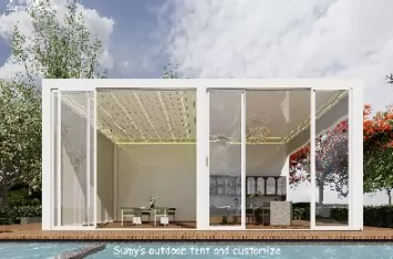 Aluminum Alloy Louvered Pergola Multi-Scenario Use | Adjustable Aluminium Gazebo for Garden, Villa & Commercial Outdoor Areas