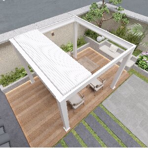 Retractable Louvered Pergola Roof System for Outdoor Living