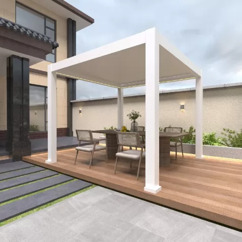 Retractable Louvered Pergola Roof System for Outdoor Living