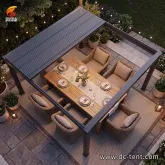 Modern Outdoor Aluminum Louvered Pergola Waterproof Sun Shade