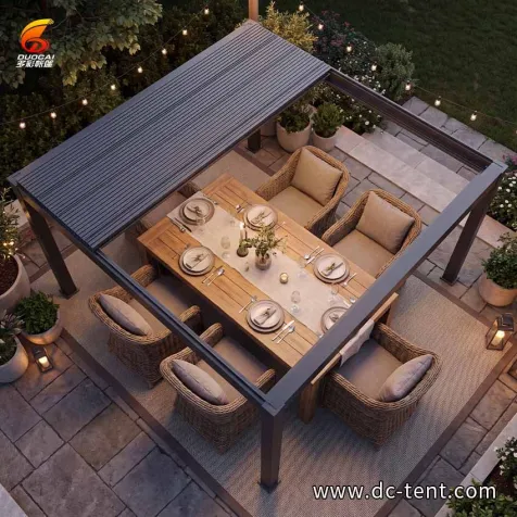 Modern Outdoor Aluminum Louvered Pergola Waterproof Sun Shade