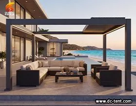 Modern Outdoor Aluminum Louvered Pergola Waterproof Sun Shade