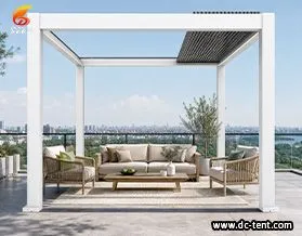 Free-Standing Electric Motorized Louvered Pergola Backyard Patio