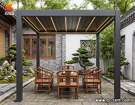 Residential Patio Motorized Louvered Pergola Project | Custom Aluminum Pergola