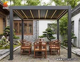 Residential Patio Motorized Louvered Pergola Project | Custom Aluminum Pergola