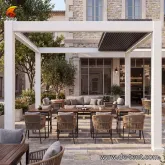Wholesale OEM ODM Custom Retractable Louvered Pergola Factory Supply