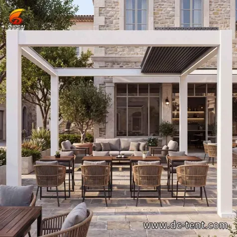 Wholesale OEM ODM Custom Retractable Louvered Pergola Factory Supply