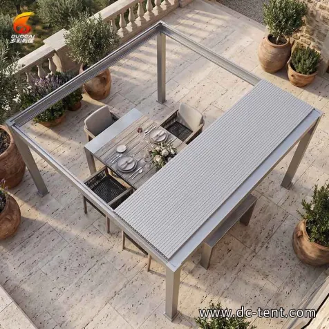 Wholesale OEM ODM Custom Retractable Louvered Pergola Factory Supply