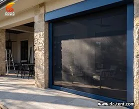 Aluminium Framed Windproof Zip Blinds Outdoor Patio Pergola Side Blinds