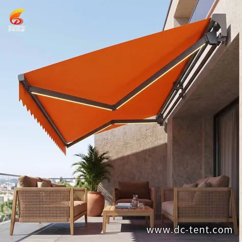 5M Retractable Folding Arm Patio Awning Waterproof UV Shade
