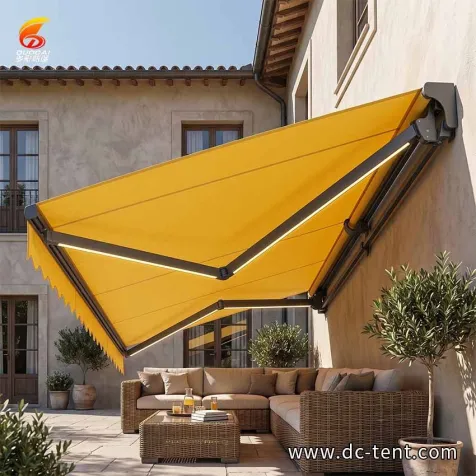 5M Large Heavy Duty Folding Arm Awning Waterproof Patio