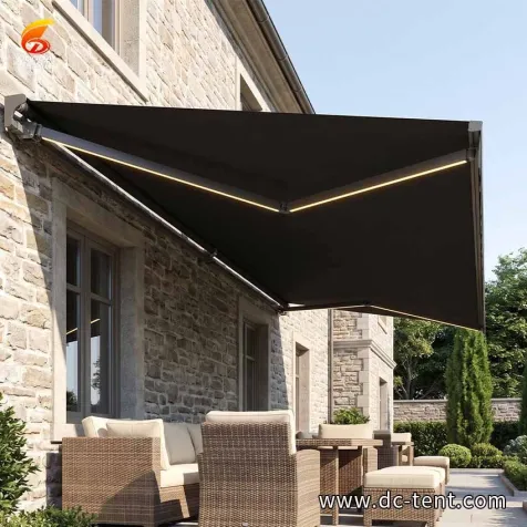 5M Large Heavy Duty Folding Arm Awning Waterproof Patio