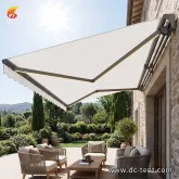 deck awning, outdoor living shade, 5m folding arm awning, uv waterproof deck awning, sun shade outdoor