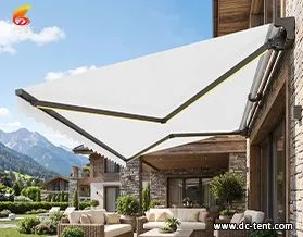 deck awning, outdoor living shade, 5m folding arm awning, uv waterproof deck awning, sun shade outdoor