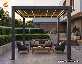Wholesale 6063 Aluminum Motorized Louvered Pergola With Remote