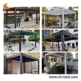 European outdoor temporary structure tent with glass walls
