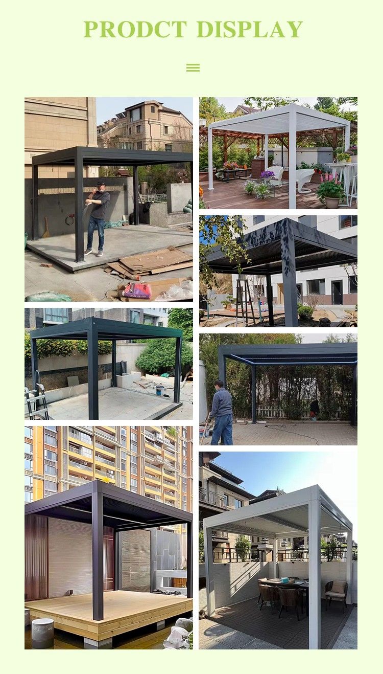 6063 aluminum motorized louvered pergola project cases 6063 aluminum motorized louvered pergola project cases